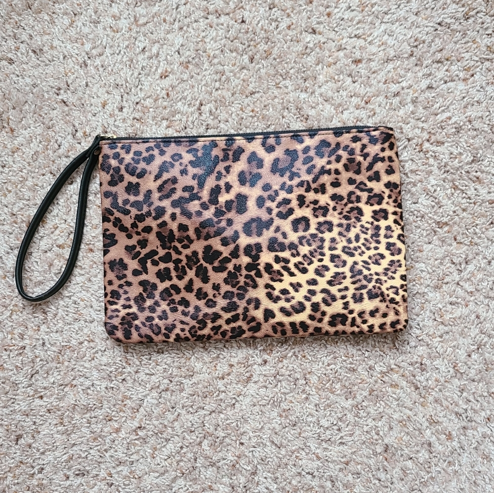 Cheetah print wristlet